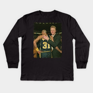 Larry Bird and Reggie Miller! - A Great and Underrated Coach and Player Duo! Kids Long Sleeve T-Shirt